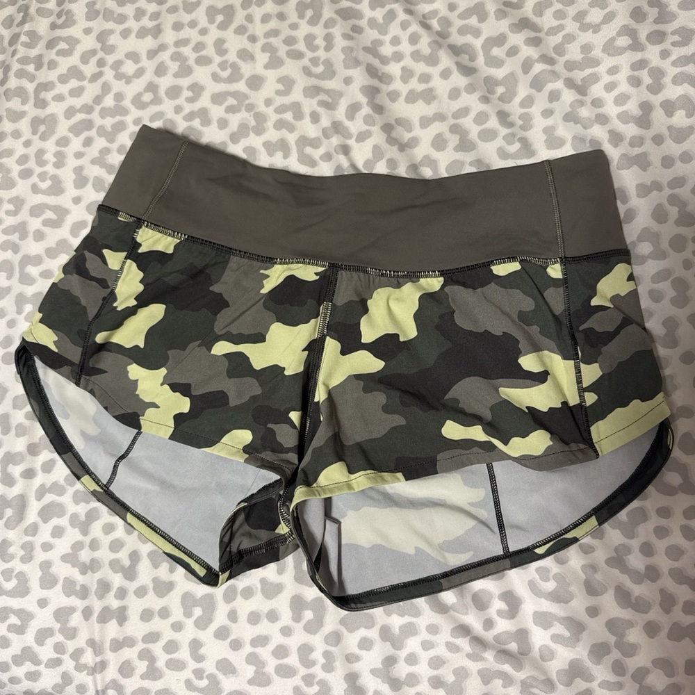 Camo Print Lululemon running shorts